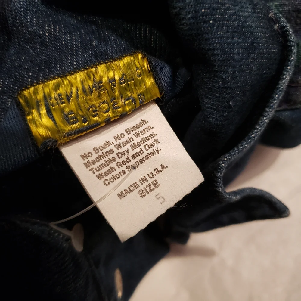 New Genuine Kids OshKosh'Bgosh Navy Denim Jean Jacket NWOT Toddler Girl USA